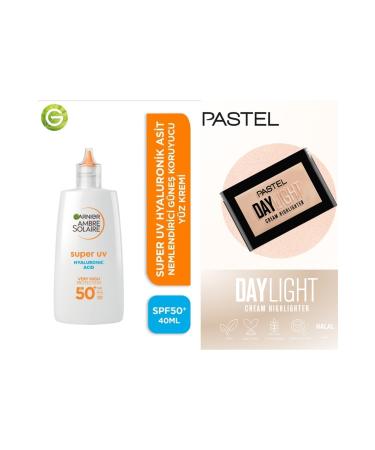 Pastel Daylight Cream Highlighter - Cream Illuminator 11 + Ambre Solaire Sunscreen Face Cream Spf50 40ml