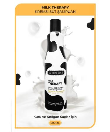 Morfose Milk Therapy Shampoo 500 ml - Milk Protein Repairing Nourishing Effect