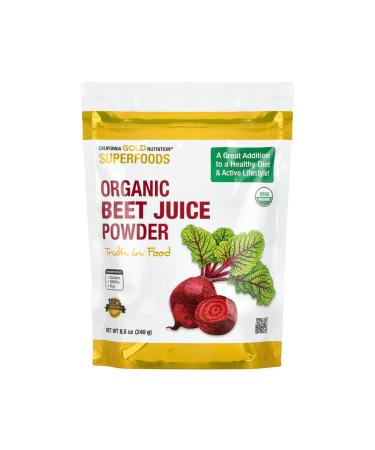 California Gold Nutrition Superfoods Organic Beet Juice Powder 8.5 Oz (240 G)