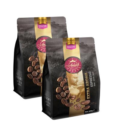 Anisah Coffee Extra Aroma Espresso Coffee Beans | 2x500g | 0 Arabica | Rich Floral Aroma | Soft Body