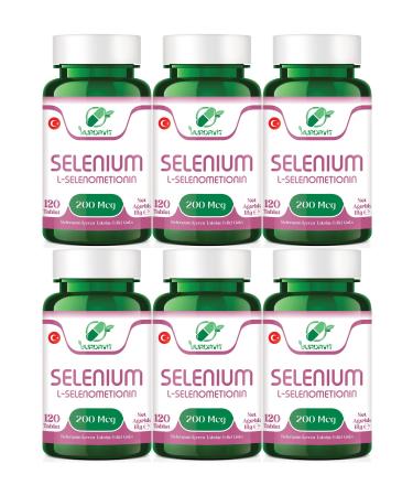 Yurdavit Selenium 200 mcg 120 Tablets - Selenium Supplement 6X120 Tablets