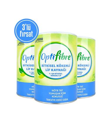 OptiFibre 3-Pack Plant-Based Fiber Source Supplementary Food 250 g