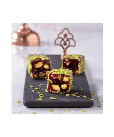 ekerci Cafer Erol Filet Pistachio Coated Pomegranate Flavored Pistachio Wick Turkish Delight 1 Kg