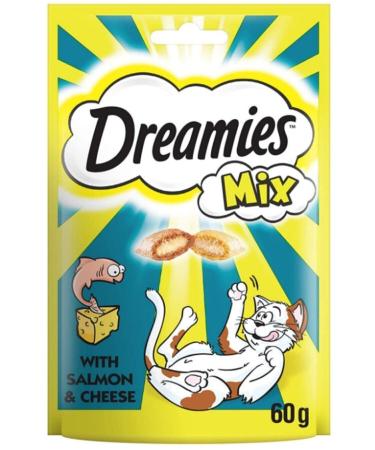 Dreamies Mix Cat Reward Food Cheese-Salmon 60 Gr X 24 Pieces - Buy Online on GoSupps.com