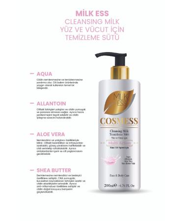 Cosmess Face and Make-up Cleansing Milk 200 ml Suitable for All Skin Types - Buy Online on GoSupps.com