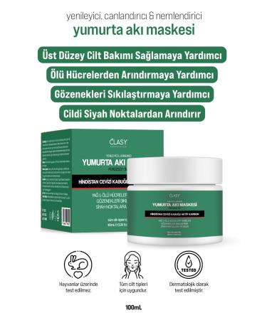 Clasy Care Care Pore Tightening and Blackhead Purifying Egg White Mask 100ml - Buy Online on GoSupps.com