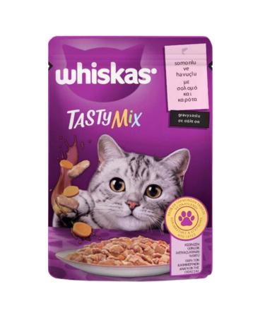 Whiskas Tastymix Salmon & Carrot Adult Cat Wet Food 28x85 gr