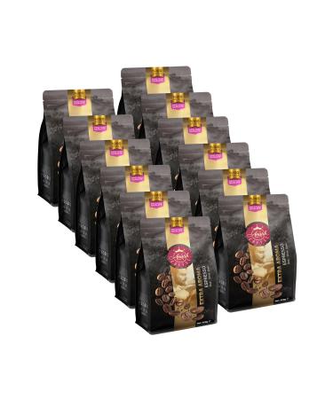 Anisah Coffee Extra Aroma Espresso Coffee Beans | 12x500g | 0 Arabica | Rich Floral Aroma | Soft Body