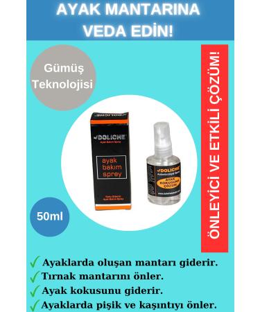 Doliche Foot and Nail Fungus Silver Spray Itching Deodorizing and Moisturizing Care Spray 50 ml