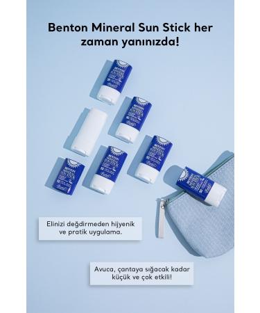 Benton Mineral Sun Stick SPF50 PA++++ 15g - 0 Physical Vegan Stick Sunscreen - Buy Online on GoSupps.com
