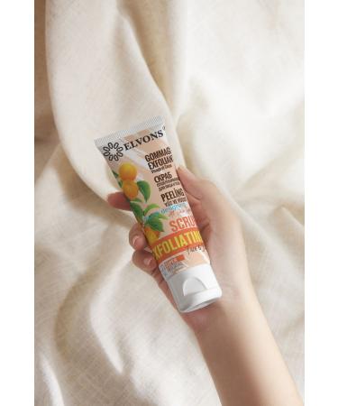 Elvons Scrub Apricot Particle Face Body Peeling Dead Cell Removal Malic Acid Glycolic Acid 75ml - Buy Online on GoSupps.com
