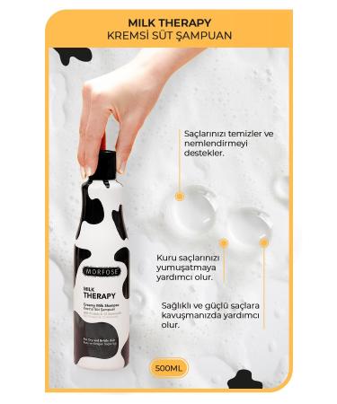 Morfose Milk Therapy Shampoo 500 ml - Milk Protein Repairing Nourishing Effect - Buy Online on GoSupps.com