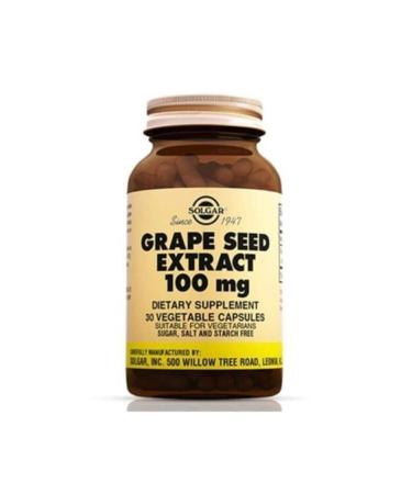 Solgar Grape Seed Extract 100 Mg 30 Capsules