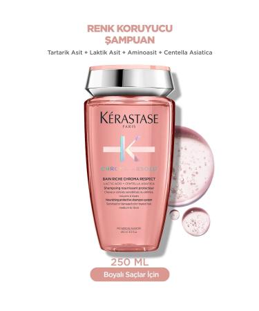 Kerastase Chroma Absolu Bain Riche Repair Protective Shampoo for Dyed Hair 250ml 1KER242