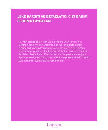 Lopren Anti-Stain Whitening Effect Multi Formula Skin Care Serum 30 ml - Buy Online on GoSupps.com