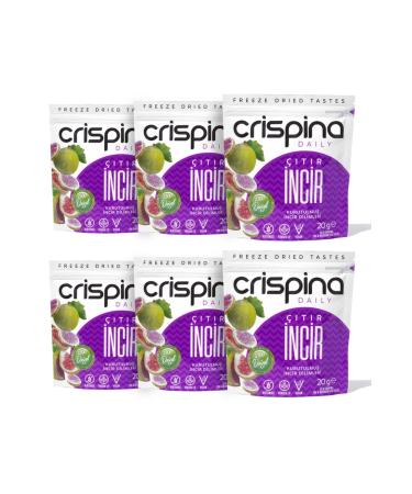Crispina Daily Crispy Fig 6 Pack (FREEZE DRIED) Gluten Free Vegan 0 Natural Additive Free
