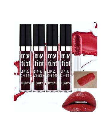 Lesvip's 4 pcs 24 hour permanent lip and cheek tint
