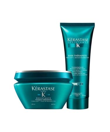 Kerastase R sistance Mask Th rapiste 200 Ml + Bain Th rapiste Shampoo 250 Ml Shine.84