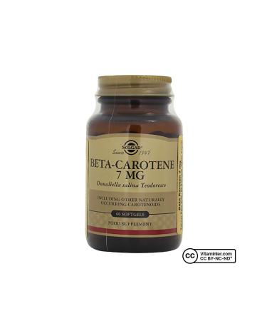 Solgar Beta Carotene 7 Mg 60 Capsules - UNFLAVOURED