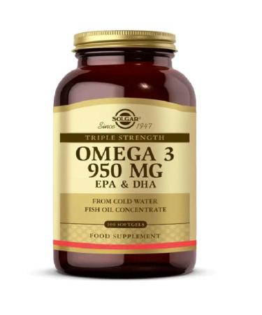 Solgar Omega-3 950 Mg 100 Soft Gel/Capsules - Buy Online on GoSupps.com