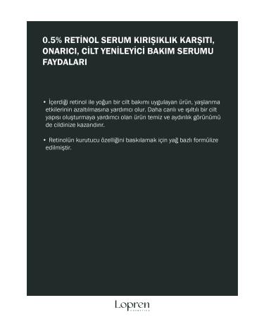 Lopren Retinol Serum Anti-Wrinkle Repair Skin Rejuvenator 30 ml - Buy Online on GoSupps.com