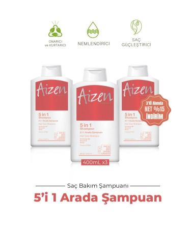AIZEN COSMETIC 5 in 1 Shampoo Anti-Dandruff and Anti-Hair Loss Shampoo 3 in 1 Deal Package 1200 ml