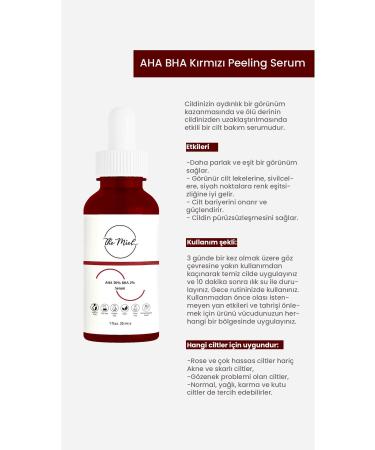 THE MIEL Aha Bha Skin Tone Equalizing and Revitalizing Red Peeling Serum 30 ml (AHA 30% BHA 2%) - Buy Online on GoSupps.com