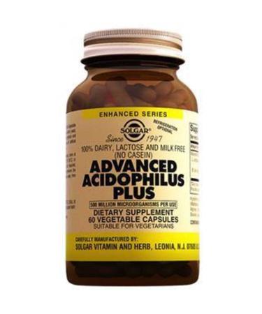 Solgar Advanced Acidophilus Plus 60 Herbal Capsules