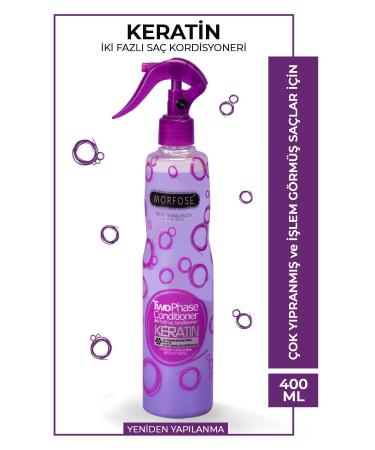 Morfose Double Phase Keratin Containing Blow Dry Water 400 ml - Damaged Processed Hair