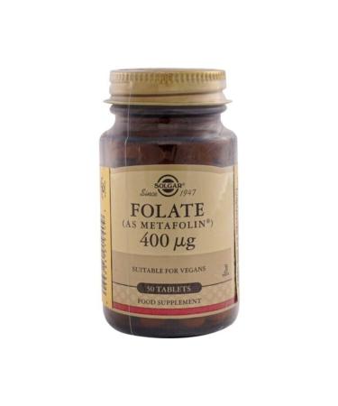 Solgar Folate (Metafolin) 400mcg 50 Tablets