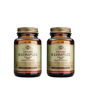 Solgar Vitamin B Complex "50" 50 Capsules 2 Pieces