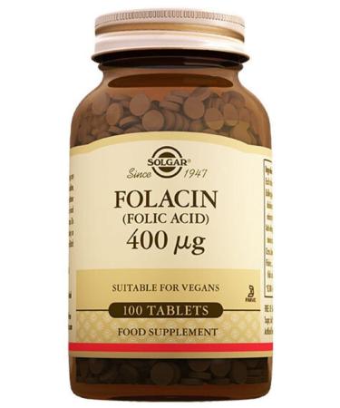 Solgar Folic Acid (FOLACIN) 400 Mcg 100 Tablets