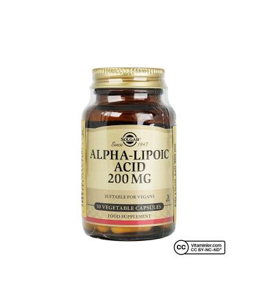 Solgar Alpha Lipoic Acid 200 Mg 50 Capsules - UNFLAVOURED