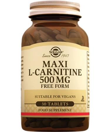Solgar Maxi L Carnitine 500 Mg 30 Tablets