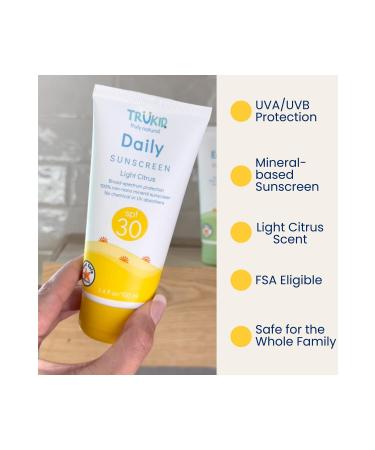 Coppertone Natural Daily Sunscreen Light Citrus 30 Spf Sun Cream 100 ml