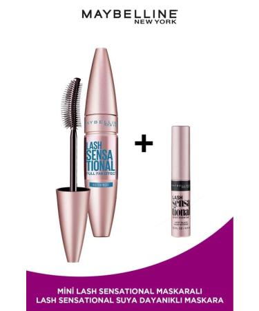 Maybelline New York EYELASH TH CKENER BLACK MASCARA WITH FAN EFFECT-MINI LASH SENSATIONAL MASCARA 4.5 ML DEMBA5938