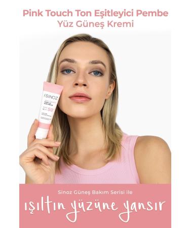 Sinoz Pink Touch Spf 50 Skin Brightening Tone Equalizing Pink Face Sun Cream 50 ml For All Skin Types - Buy Online on GoSupps.com