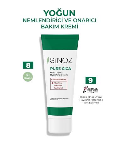 Sinoz Pure Cica Intensive Repairing Soothing Moisturizing Care Cream 50 ml For Irritated and Damaged Skin - Buy Online on GoSupps.com