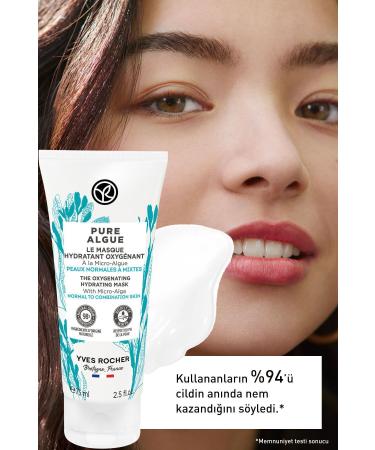 Yves Rocher Pure Algue Prebiotic Moisture Mask for Normal and Dry Skin - 75 ml - Buy Online on GoSupps.com