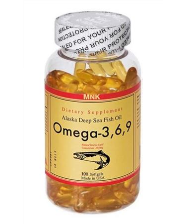 Mnk Omega 3-6-9 Fish Oil 1000 Mg 100 Softgel USA