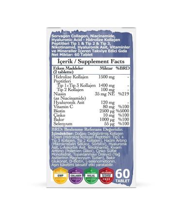 Sorvagen Niacinamide Collagen / Collagen Hyaluronic Acid Tablet - Buy Online on GoSupps.com