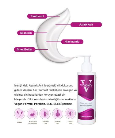 Vayomy Azelaic Acid Cream Anti-Acne Care Cream 200mL - Buy Online on GoSupps.com