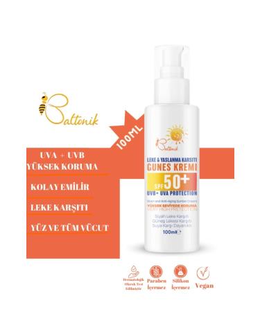 Baltonik Intensive Anti-Spot 50 Spf High Protection Tone Equalizer Brightener 100 ml Face and Body Sun Cream - Buy Online on GoSupps.com