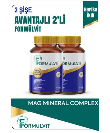 FORMULVIT Mag Mineral Magnesium Complex Natural Supplement 60 Effervescent Tablets 2 Boxes