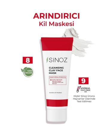 Sinoz Anti-Acne and Anti-Blackhead Purifying Face Care Clay Mask 50 ml For All Skin Types - Buy Online on GoSupps.com