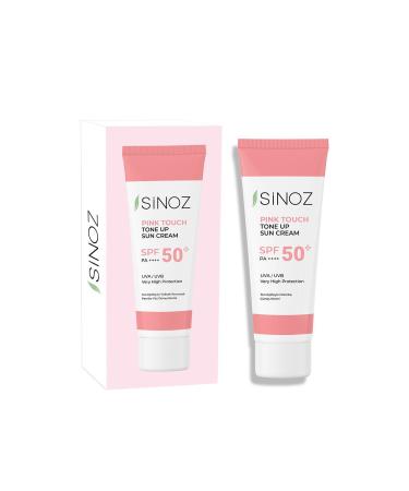 Sinoz Pink Touch Spf 50 Skin Brightening Tone Equalizing Pink Face Sun Cream 50 ml For All Skin Types - Buy Online on GoSupps.com