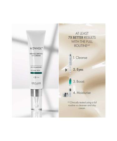 Oriflame Novage+ Wrinkle Smooth Anti-Wrinkle Eye Cream - Buy Online on GoSupps.com