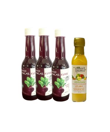 Beferment Organic Beet Kvass Plain 250 ml X 3 1 Probiotic Apple Cider Vinegar