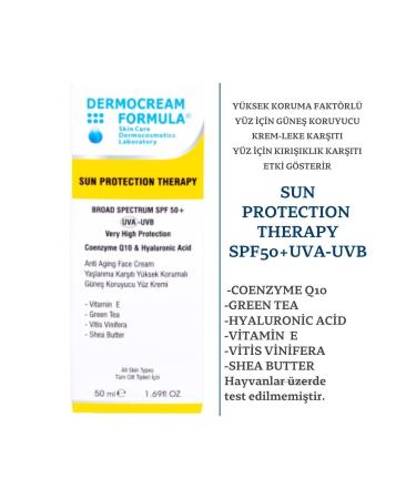 Dermocream Formula Sun Protection Therapy Face Sunscreen Spf 50+