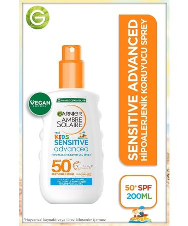 Garnier AMBRE SOLAIRE SENSITIVE ADVANCED CHILDREN'S LONG-TERM PROTECTIVE SPRAY SPF50+ 200 ML KEYON3280